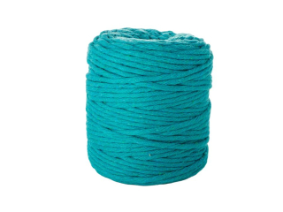 Sznurek bawełniany do makramy SBK-22 szmaragdowy 5mm x 100m (splot 21 nitek)