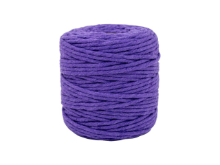 Sznurek bawełniany do makramy SBK-25 fioletowy 5mm x 100m (splot 21 nitek)