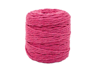 Sznurek baweniany do makramy SBK-29 fuksjowy 5mm x 100m (splot 21 nitek)