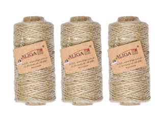 Sznurek jutowy SZJ-2329 śr.1, 5mm x 100m. 3 szt. w zgrzewce