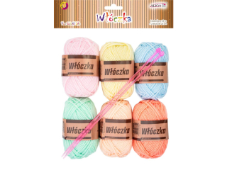 Wczka WL-8589 mix kolorw, d. 43m, op. 6 szt. + 2 szt. drutw o d. 25m.