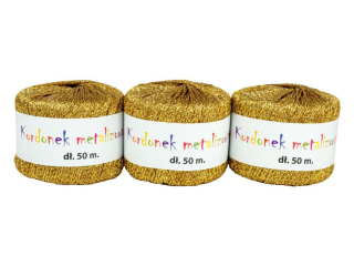 Kordonek KOB-01 metalizowany zoty 2mm x 50m op.= 3szt.
