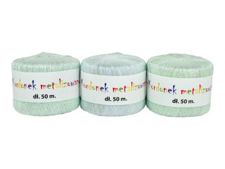 Kordonek KOB-03 metalizowany perłowy 2mm x 50m, op.3szt.
