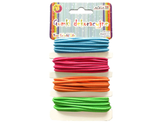Gumki dekoracyjne GUM-6441 2mm x 2m zi, pom, ni, żół.