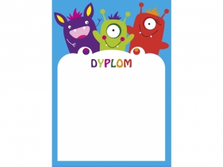 Dyplomy BENIAMIN dziecięce A4 20szt. - Potworki