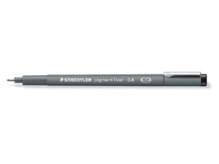 Pisak z atramentem pigmentowym, 0, 4 mm, czarny, Staedtler [opakowanie=10szt]
