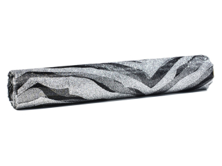 Materia SRB-2990 czarny zdobiony brokatem srebrnym PROM