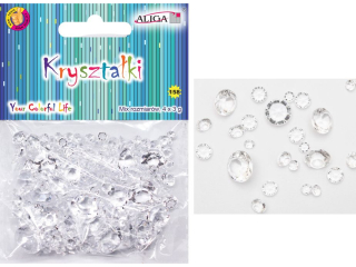 Kryształki MT-7783 przezroczyste mix wielkości op.12g