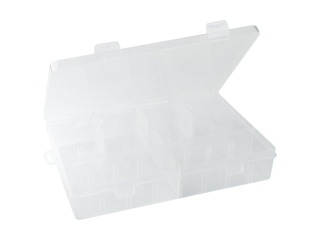 Pudełko plastikowe PUD-7710 organizer z 8 przegródkami, rozm.19, 5 x 13 x 3, 6cm