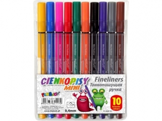 Cienkopisy mini FUN&JOY 10 kolorów w etui