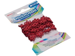 Łańcuszek kwiatki długość: 1 m kolor: czerwony