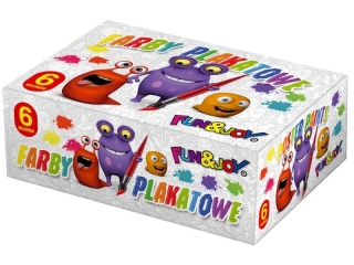 Farby plakatowe FUN&JOY 6 kolorów