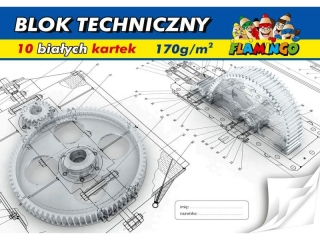 Blok techniczny A4 10k. FLAMINGO