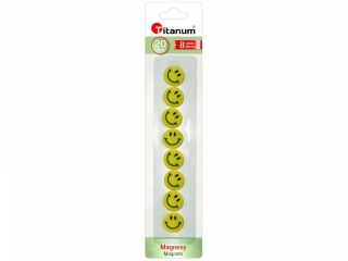 Magnesy do tablic TITANUM umiechy 20mm 8szt.