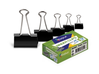 Klipy biurowe czarne 19 mm FO61601 [opakowanie=12szt]