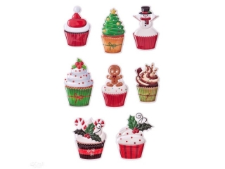 NAKLEJKI PUFFY - MUFFINKI, 8 SZT.