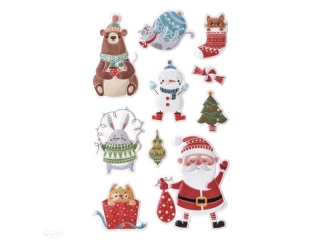 NAKLEJKI PUFFY - ZIMOWE SODZIAKI, 10 SZT.