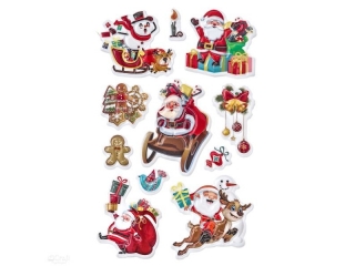 NAKLEJKI PUFFY - MIKOAJE, 11 SZT.