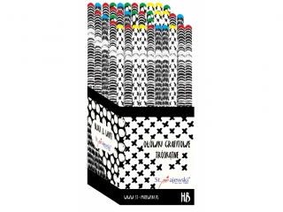 Ołówki trójkątne ST.MAJEWSKi HB, 72 szt. Black x White
