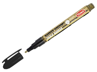 Markery kredowe, ko�c�wka okr�g�a 1,5mm, 6g tuszu z�oty Pude�ko [opakowanie=10szt]