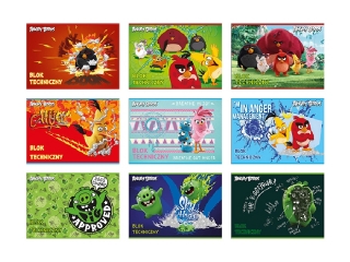 Blok techniczny A4 10k. INTERDRUK Angry Birds Movie