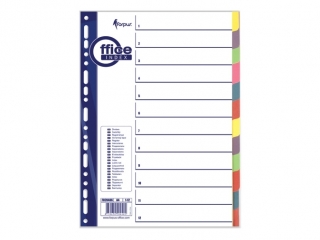 Przek�adka tekturowa do segregatora A4 160GR 1-12 KOL. INDEKSY FO20484 [opakowanie=25szt]