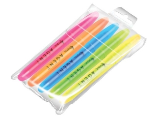 Zakre�lacz AGENT mix 5 kolor�w FO52026 [opakowanie=12szt]