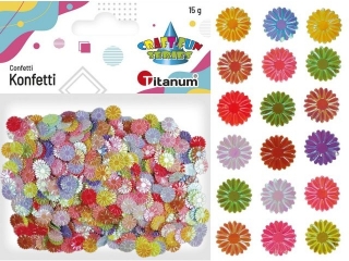 Konfetti Kwiaty 9mm mix kolorów pastelowych 15g TITWLK26