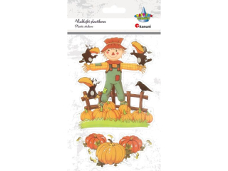 Naklejki foliowe strach na wr�ble, dynie mix 2szt.