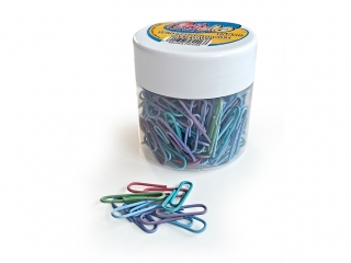 Spinacze kolorowe 28 mm mix PASTEL 150 szt. pojemnik PAS-4266 [opakowanie=12szt]