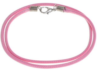 Naszyjnik z zapięciem grubość: 3 mm  długość : 45  cm  kolor: różowy