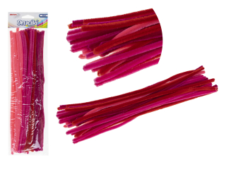 Druciki kreatywne  długość : 30  cm  ilość : 40 szt kolor: odcienie różowego