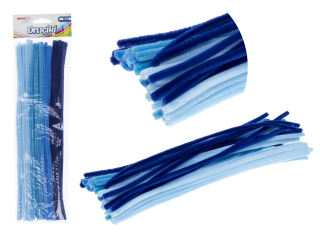 Druciki kreatywne  długość : 30  cm  ilość : 40 szt kolor: odcienie niebieskiego