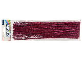 Druciki kreatywne metalizowane  długość : 30  cm  ilość : 40 szt kolor: fuksja metalizowane