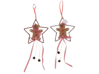 Zawieszki - świąteczne z dzwoneczkami  rozmiar: 14 x 2, 5 x 23  cm