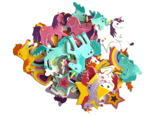 Naklejki z pianki  nazwa: jednorożce 2 ilość : 22 szt