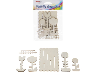 Kształty drewniane  rozmiar: 10-15  cm  grubość: 2 mm