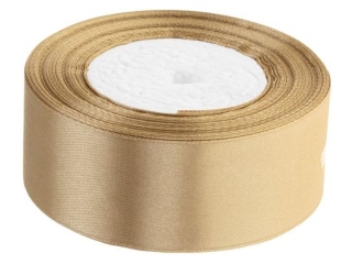 Wstążka satynowa  rozmiar: 38 mm x 32 m kolor: ciemny złoty