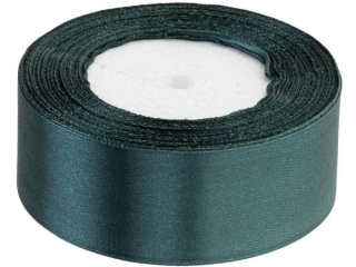 Wstążka satynowa  rozmiar: 38 mm x 32 m kolor: zieleń butelkowa