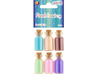Piasek barwiony PIA -6668 6 kolorw x 4g