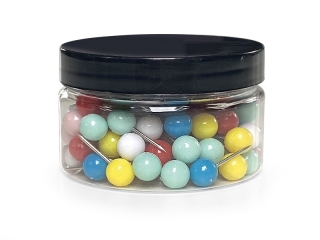 Szpilki tablicowe kolorowe 15mm 100 szt pojemnik PAS-5447 [opakowanie=12szt]