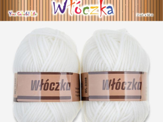Włóczka WL-3308 biała, dł. 50m, op. 2szt.