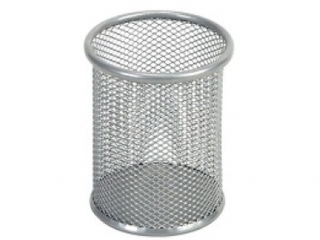 Kubek na d�ugopisy siatka srebrny FO30551 [opakowanie=12szt]