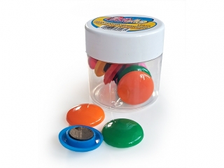 Magnesy 30 mm KOLOROWE INTENSYWNY mix 12 szt  PAS-4235 KUBEK [opakowanie=12szt]