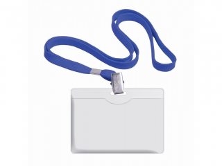 Identyfikator na smyczy niebieskiej poziomy FR91635 [opakowanie=50szt]