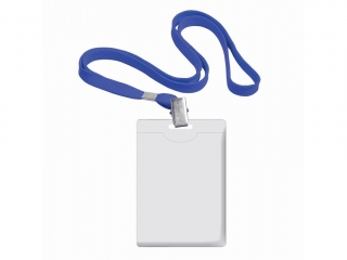 Identyfikator na smyczy niebieskiej pionowy FR91637 [opakowanie=50szt]