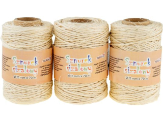 Sznurek sizalowy SZ-7115 2mm x 70m, zgrz. 3szt.