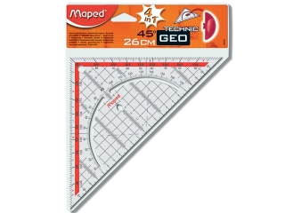 Ekierka MAPED Technic 26 cm z kątomierzem