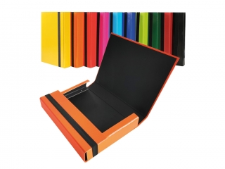 Teczka BOX 5 cm SZEROKA GUMKA NIEBIESKA PAS-4914