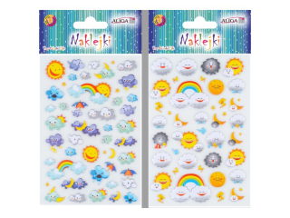 Naklejki wypuk�e, chmurki i s�oneczka